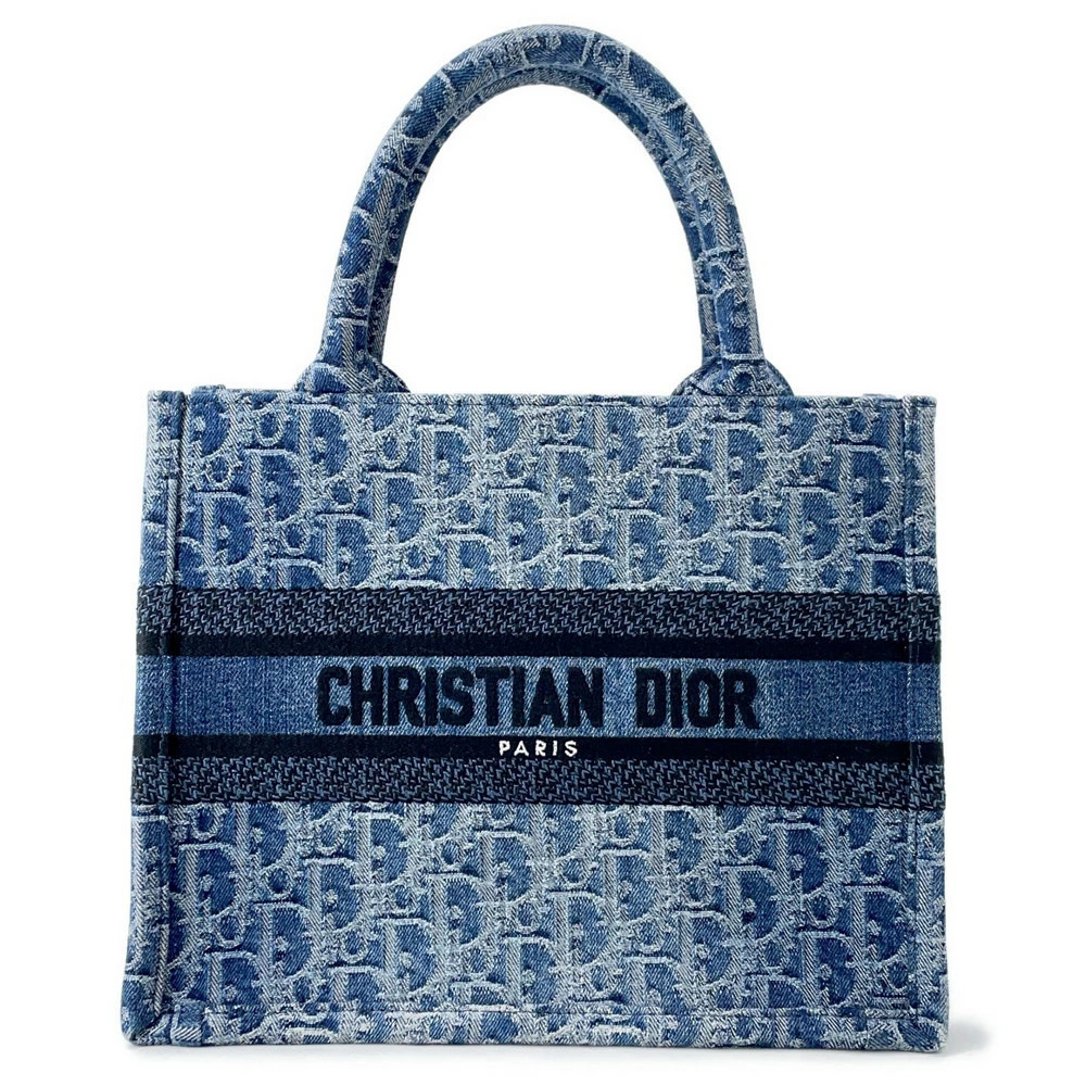 Dior Tote Bag Oblique Jacquard Book Denim Trotter Christian